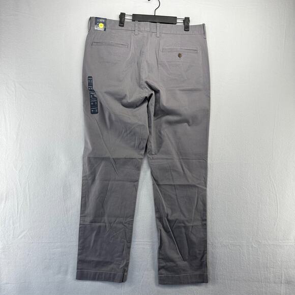 J Crew Pants Men's 36x32 Gray Straight Fit Chino Khaki Pockets Preppy Office NEW - Picture 6 of 9